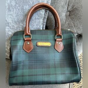 BLACK FRIDAY SALE Vintage used luxury Ralph Lauren black tartan speedy satchel